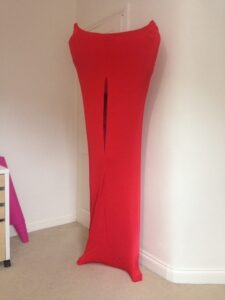 Me in the DIY Body Sock Tutorial